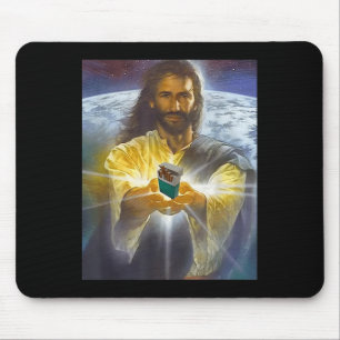 Jezus houdt sigaretten vast, grappige Jezus Muismat