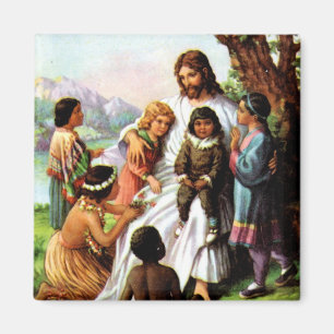  Jezus houdt van alle kinderen Magnet