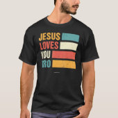 Jezus houdt van Bro Christelijke Bijbel Verse Reli T-shirt (Voorkant)