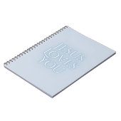 Jezus houdt van Christelijk typografie ontwerp Notitieboek (Linkerzijde)