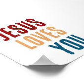 Jezus houdt van Christelijke kunst Poster (Hoek)