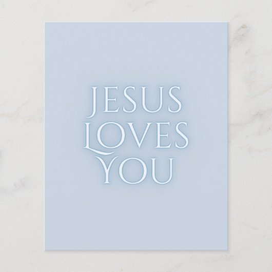 Jezus houdt van Christelijke typografie Flyer (Voorkant)