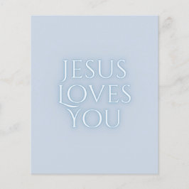 Jezus houdt van Christelijke typografie Flyer