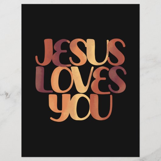 Jezus houdt van Christelijke typografie Flyer (Voorkant)