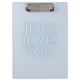 Jezus houdt van Christelijke typografie Klembord