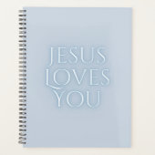 Jezus houdt van Christelijke typografie Planner (Voorkant)