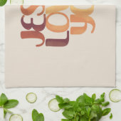 Jezus houdt van Christelijke typografie Theedoek (Gevouwen)