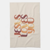 Jezus houdt van Christelijke typografie Theedoek (Verticaal)