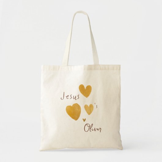 Jezus houdt van Custom Name Totes & Bags modern Tote Bag (Voorkant)