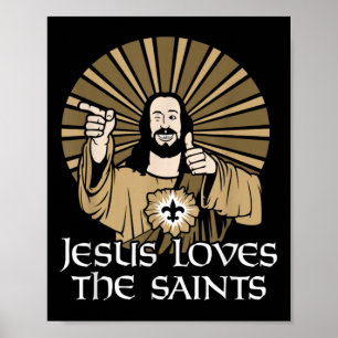 Jezus houdt van de Christelijke geloofsBijbel Poster