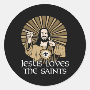 Jezus houdt van de Christelijke geloofsBijbel Ronde Sticker
