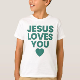 Jezus houdt van de Christelijke Schattigee geloofs T-shirt