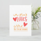 Jezus houdt van de goddelijke kerk katholieke Gift Kaart (Staand voorkant)