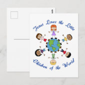 Jezus houdt van de kinderen briefkaart (Voorkant / Achterkant)