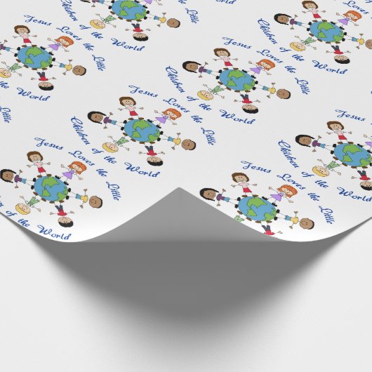 Jezus houdt van de kinderen cadeaupapier (Hoek)