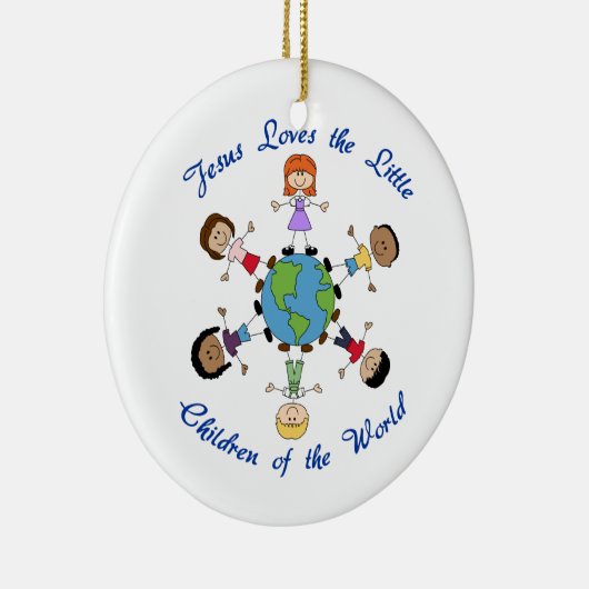 Jezus houdt van de kinderen keramisch ornament (Rechts)