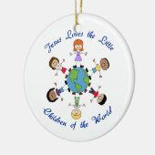 Jezus houdt van de kinderen keramisch ornament (Links)