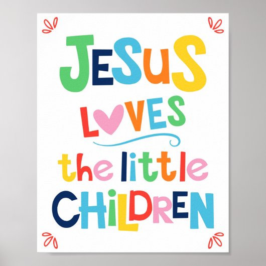 Jezus houdt van de kleine Kinder kinderen Christel Poster (Voorkant)