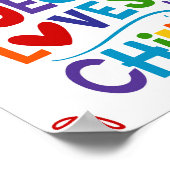 Jezus houdt van de kleine Kinder kinderen Christel Poster (Hoek)