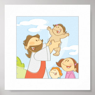 Jezus houdt van de kleine kinderen - 6 x 6 inch poster