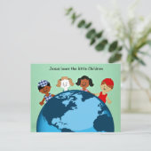 Jezus houdt van de kleine kinderen. briefkaart (Staand voorkant)