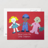 Jezus houdt van de Kleine Kinderen! Briefkaart (Voorkant / Achterkant)