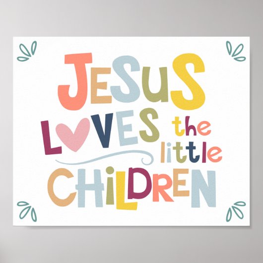 Jezus houdt van de kleine kinderen Kinder Christel Poster (Voorkant)