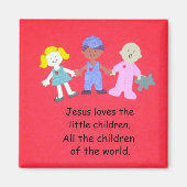 Jezus houdt van de kleine kinderen. magneet (Voorkant)