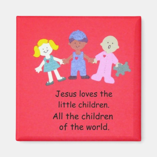 Jezus houdt van de kleine kinderen. magneet (Voorkant)