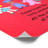 Jezus houdt van de kleine kinderen. poster (Hoek)