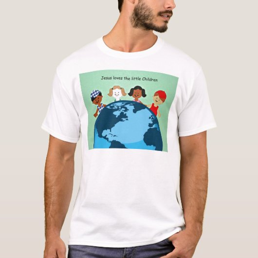 Jezus houdt van de kleine kinderen. t-shirt (Voorkant)