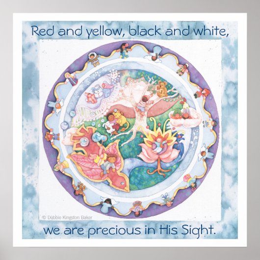 Jezus houdt van de kleine kinderen van de wereld poster (Voorkant)