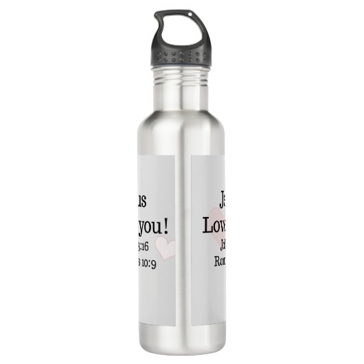 Jezus houdt van de Schrift Waterfles (Achterkant)