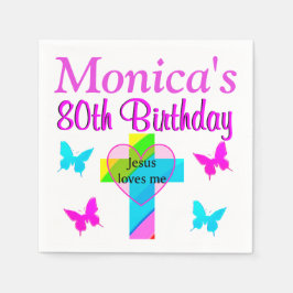 JEZUS HOUDT VAN DEZE 80 JAAR OUDE GEPERSONALISEERD SERVET