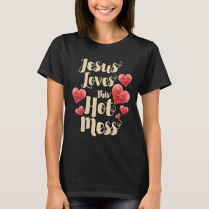 Jezus houdt van deze warme Christelijke vrouw T-shirt