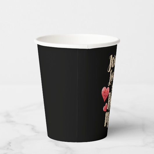 Jezus houdt van dit warme Gezegde Papieren Bekers (Rechts)