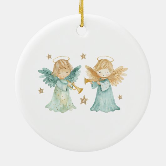 Jezus houdt van gepersonaliseerde Kind naam kersts Keramisch Ornament (Achterkant)