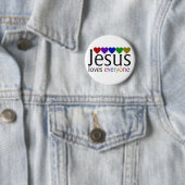 Jezus houdt van iedereen ronde button 5,7 cm (In situ)