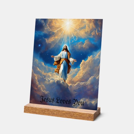 Jezus houdt van je acryl bord (Hoek)