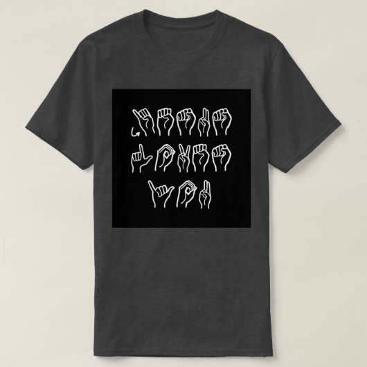 Jezus houdt van je ASL 1 T-shirt (Design voorkant)