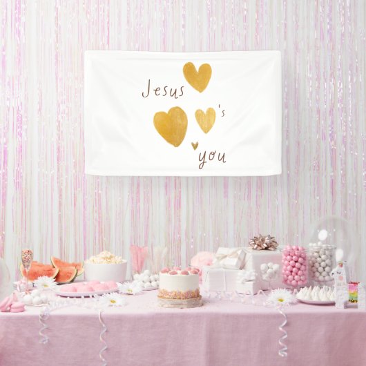 Jezus houdt van je Banner Sign (Feest)