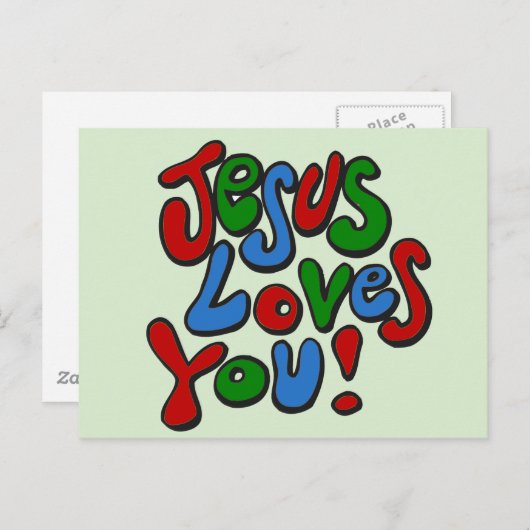 Jezus houdt van je briefkaart (Voorkant / Achterkant)