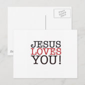 Jezus houdt van je! briefkaart (Voorkant / Achterkant)