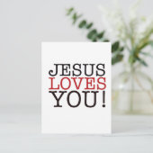 Jezus houdt van je! briefkaart (Staand voorkant)