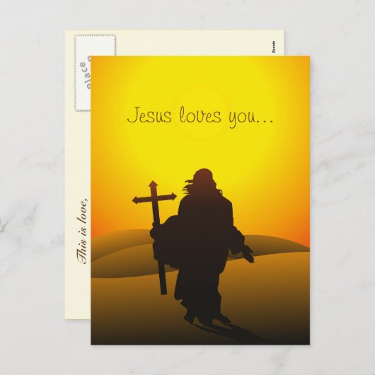 Jezus houdt van je Briefkaart (Voorkant / Achterkant)