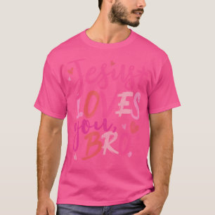 Jezus houdt van je Bro Grappig Christelijk Geloof T-shirt