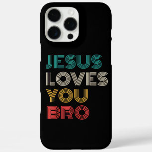 Jezus houdt van je Bro, Grappige Christelijke gelo iPhone 16 Pro Max Hoesje