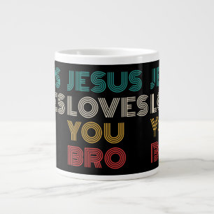 Jezus houdt van je Bro, Grappige Christelijke gelo Grote Koffiekop