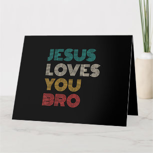 Jezus houdt van je Bro, Grappige Christelijke gelo Kaart