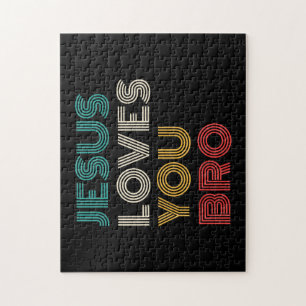 Jezus houdt van je Bro, Grappige Christelijke gelo Legpuzzel